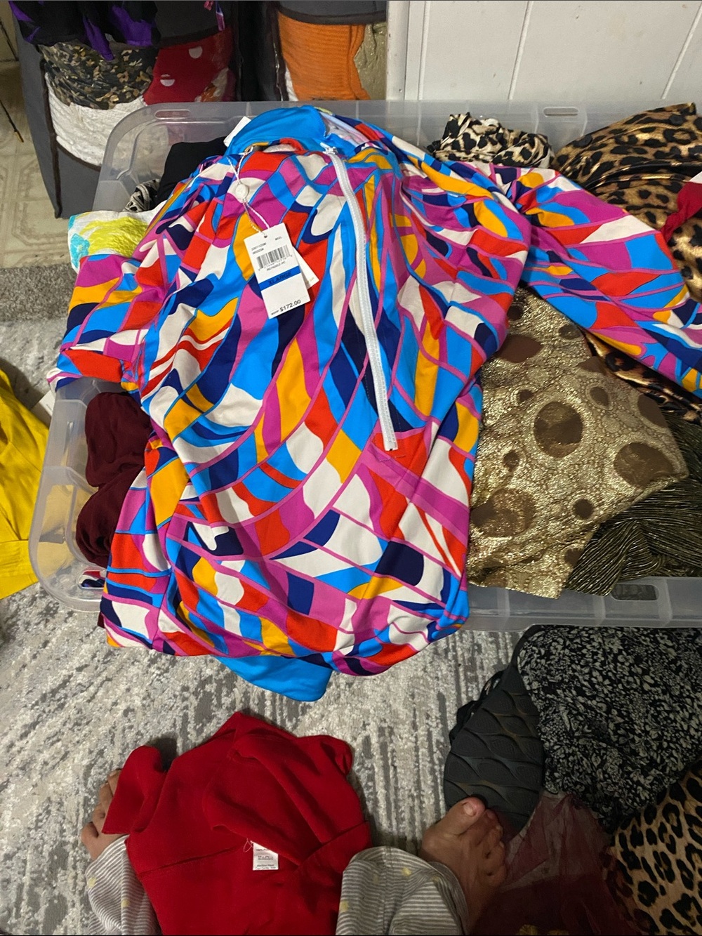 Ina Multicolor Swirl Zip-Up Hoodie